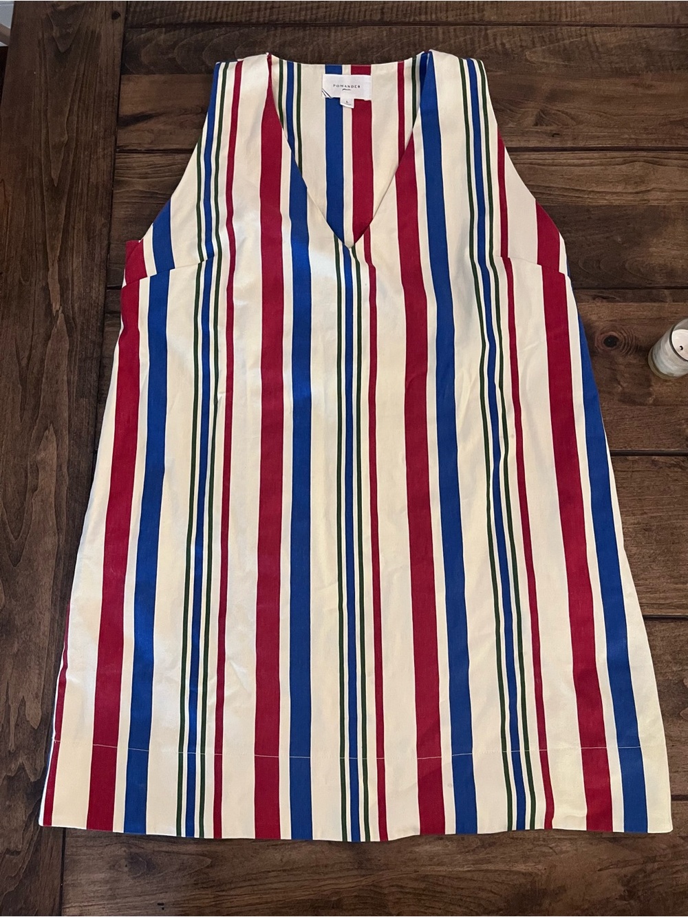 Tuckernuck Red Blue Cream Striped Mini Dress